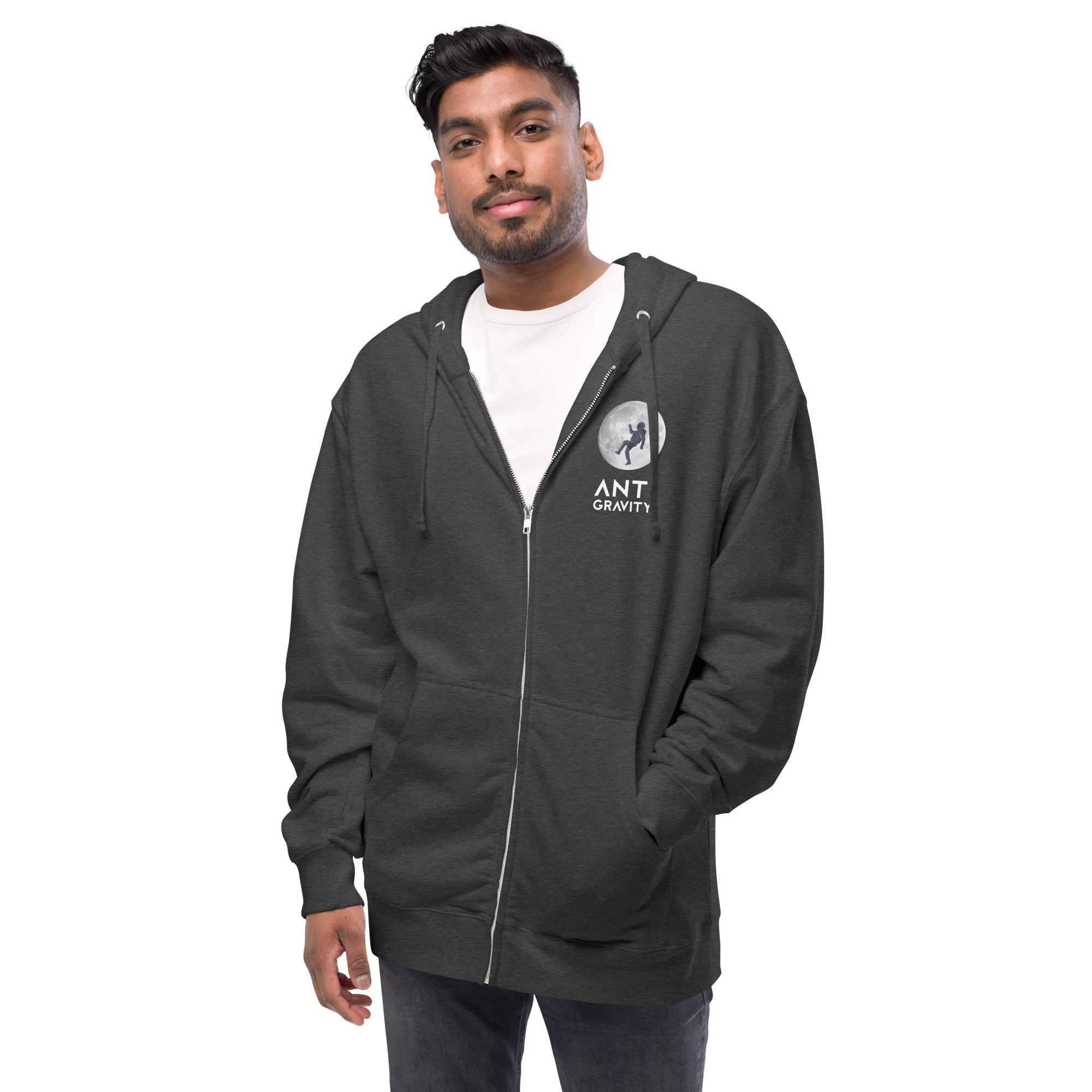 Unisex fleece zip up hoodie - Image 5